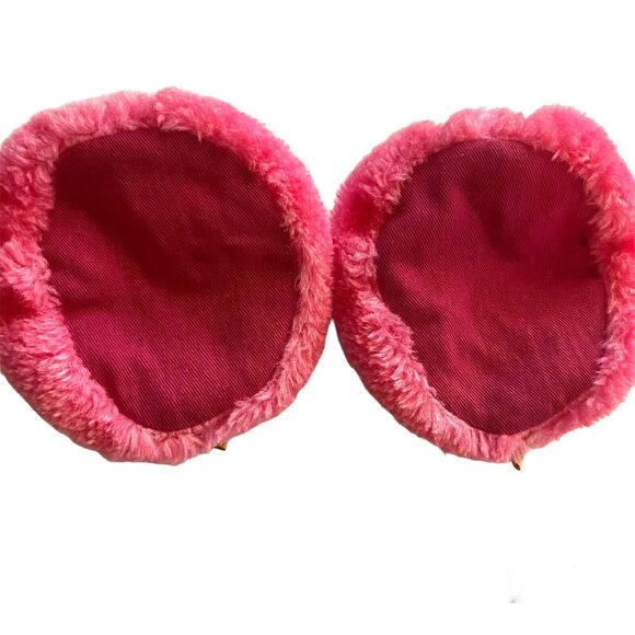 Build A Bear Hello Kitty Pink Slippers Sanrio Kawaii Fuzzy Teddy Bear Shoes HTF - Picture 3 of 5